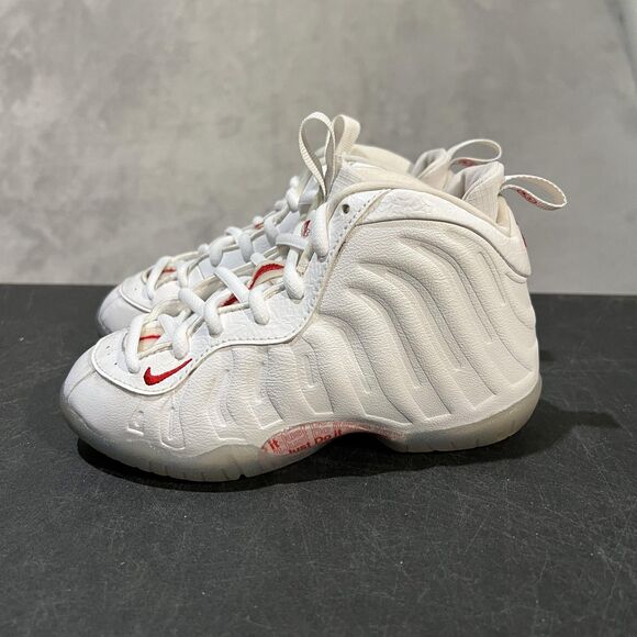 Nike Little Posite One Shoes Youth 11C Thank You Bag Just Do It Rose CU1055-100 - Picture 3 of 10